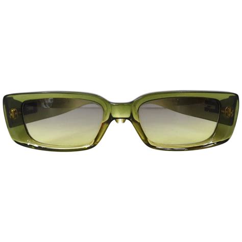 gucci retro green rectangular eye sunglass|vintage Gucci sunglasses for sale.